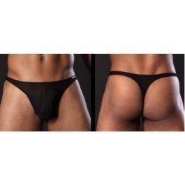 Black Stretch Thong Mustat