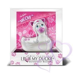 I Rub My Duckie Travel Size Hoodie Kitty White Vibroiva Ankka