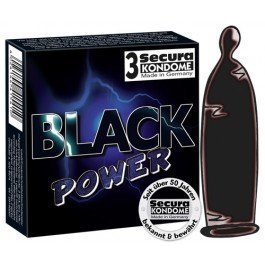 Secura Black Power Kondomit 3 Kpl