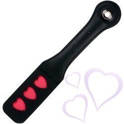 Sportsheest Leather Hearts Impression Paddle